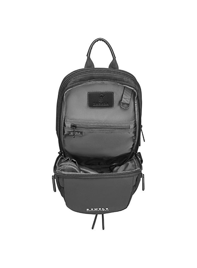 RAHALA 7086 Rahala Crossbody Bag Model 7086 - Men's Anti-Theft Shoulder Bag with USB Port and External Charging, Modern Water-Resistant Design for Travel and Work - Black - Image 5